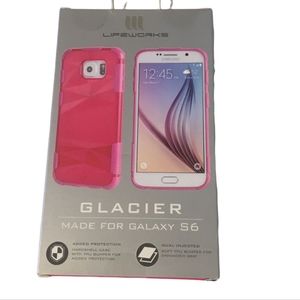 Lifeworks: "Glacier" Pink phone case for Galaxy S6.Model# LW-6S17OP. New